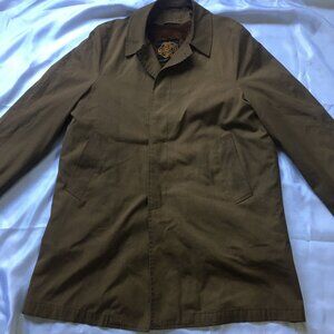 Manstyle All Weather Brown Khaki Coat Removable Fur Lining Men’s Sz 38R